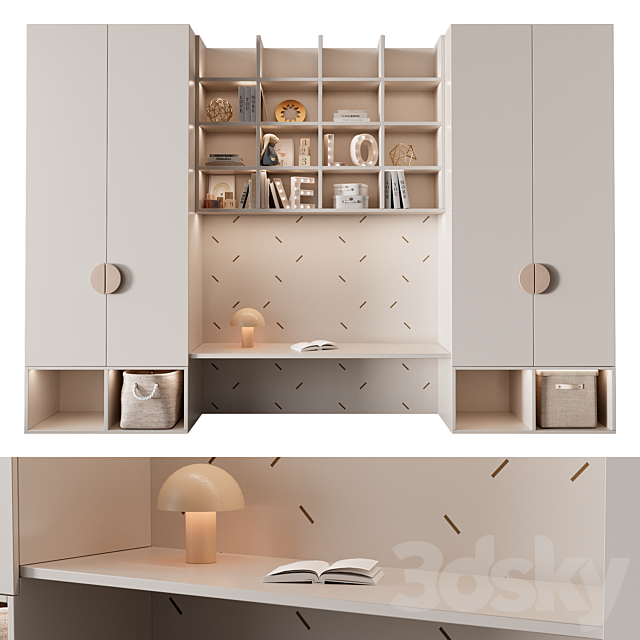 Children’s Closet with fillings 3ds Max - thumbnail 2