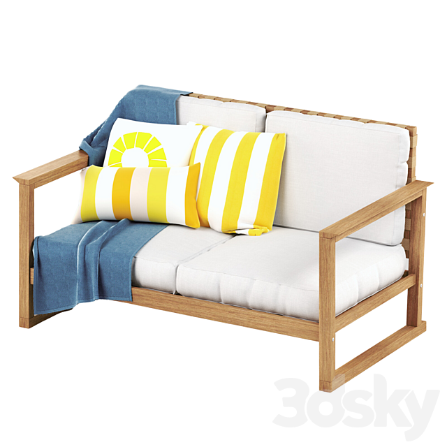 HATTHOLMEN 2-seater sofa | IKEA 3ds Max - thumbnail 2