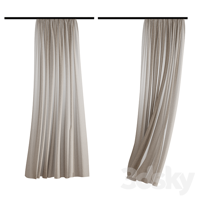 Bath Curtain 3ds Max - thumbnail 2
