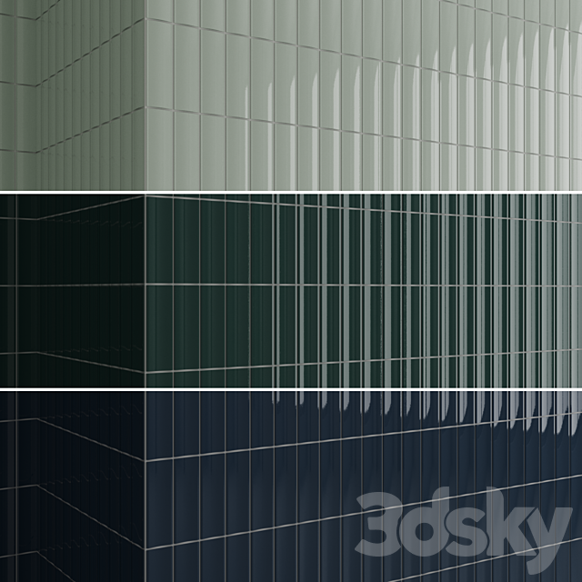Equipe Vibe wall tile collection 9 colors 3ds Max - thumbnail 3