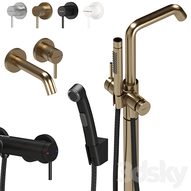 Hansgrohe Tecturis Faucet Set 01 3ds Max - thumbnail 2
