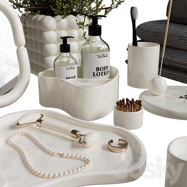 Bathroom decor 2 3ds Max - thumbnail 2