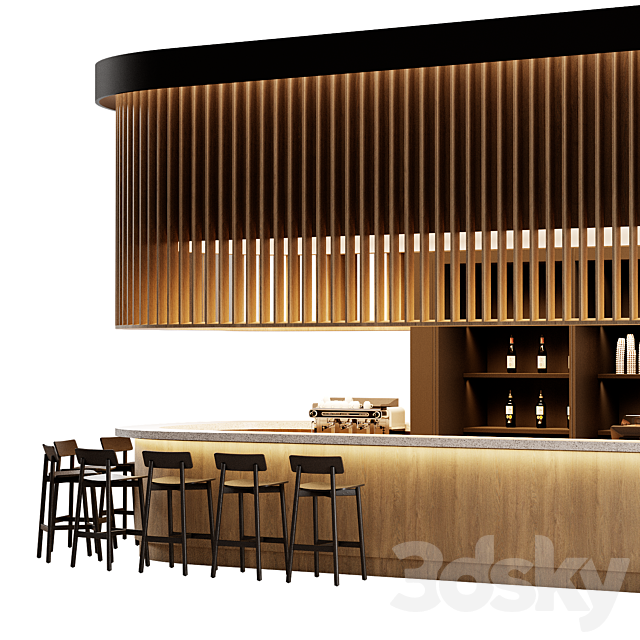 Bar counter 3 3ds Max - thumbnail 2