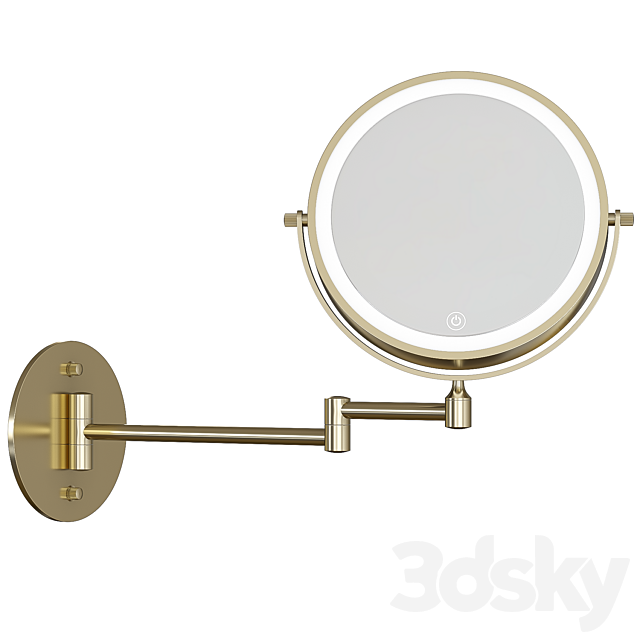 Wall-mounted cosmetic mirror 02 3ds Max - thumbnail 3