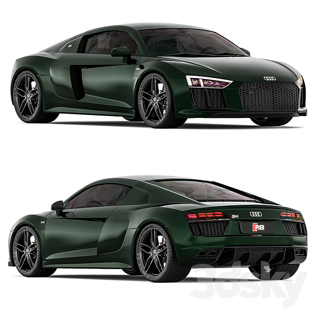 Audi R8 3ds Max - thumbnail 3