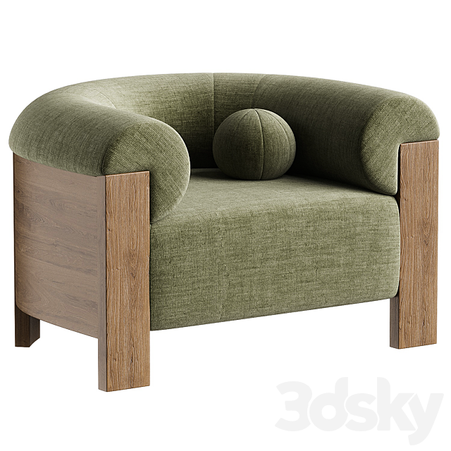 Eldon Armchair 3ds Max - thumbnail 2