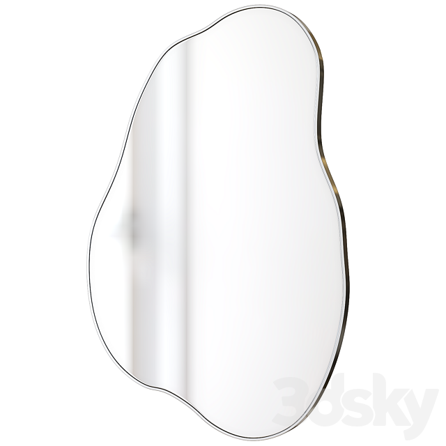 Designer wall mirror 3ds Max - thumbnail 3