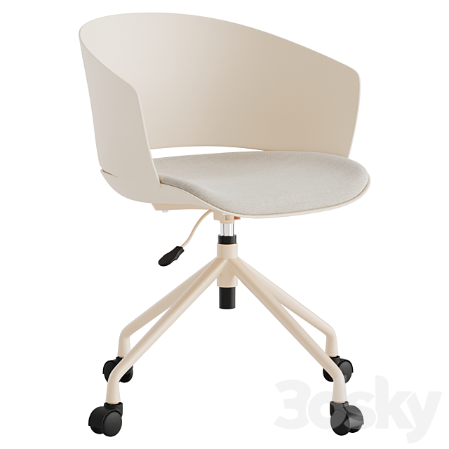 Office chair Ashley 3ds Max - thumbnail 2